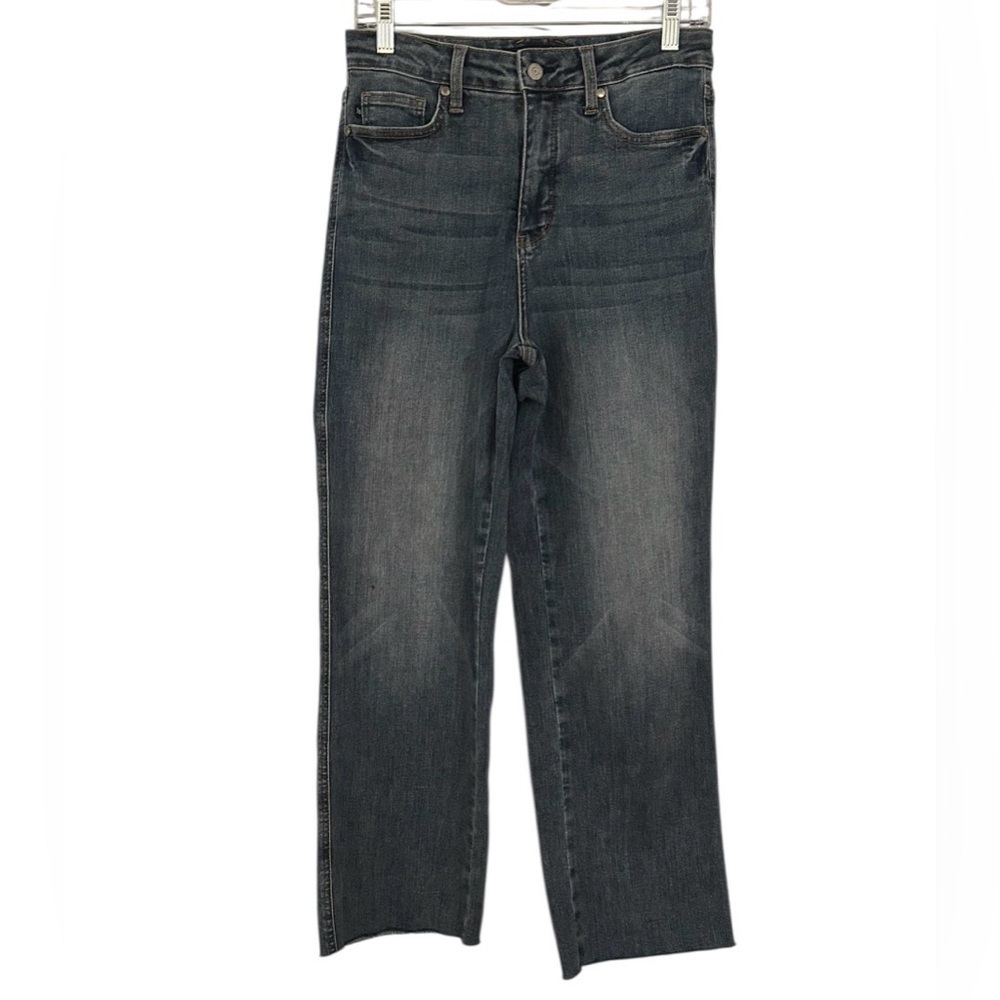 Judy Blue Straight Leg Raw Hem Jeans Size 28 High Rise Style JB881049